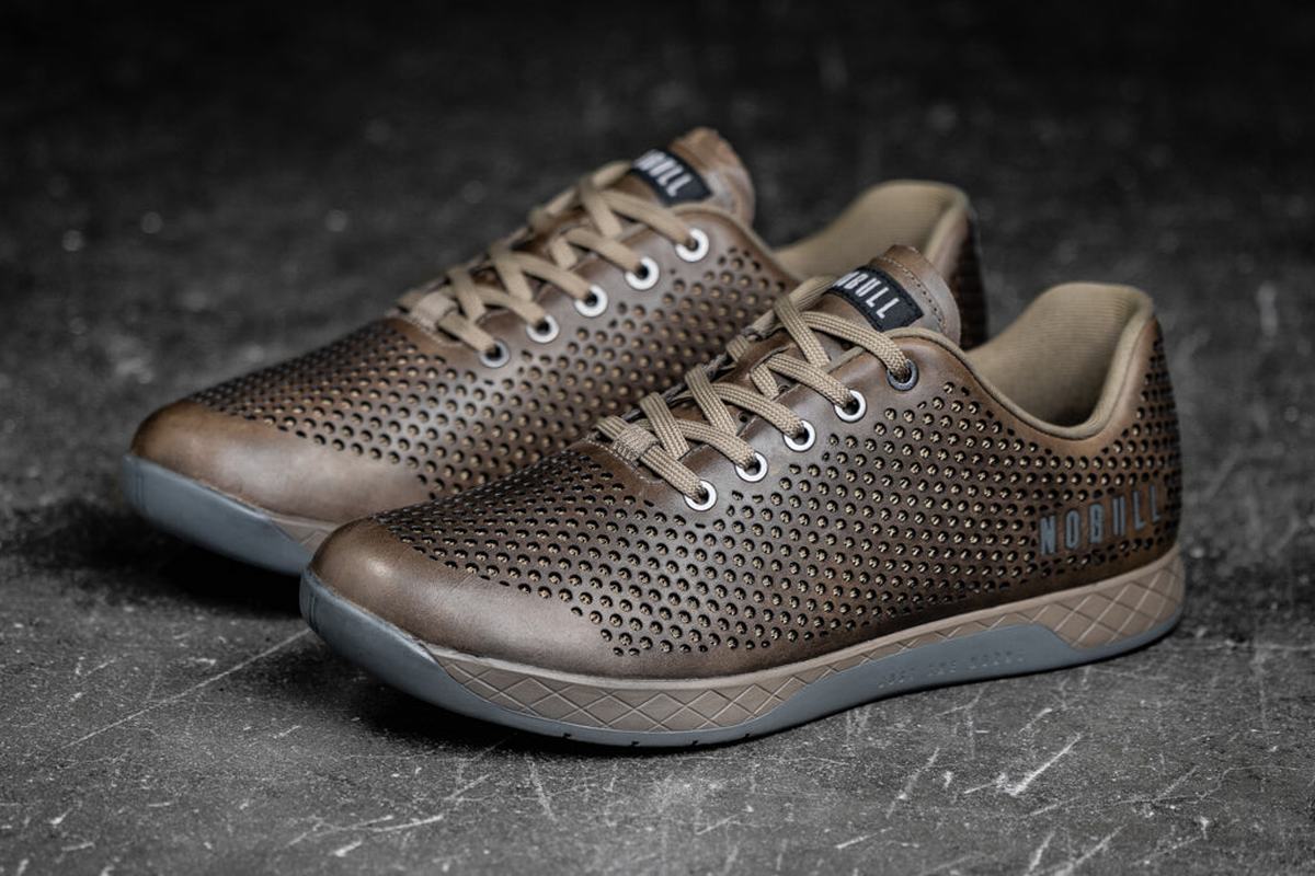 Nobull Leather Women's Trainers Brown | Australia (HG0874)